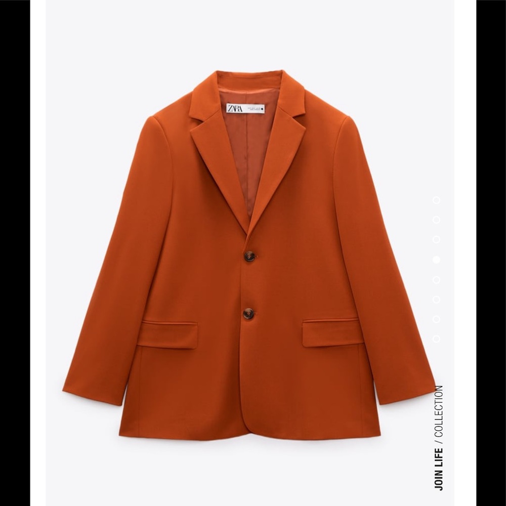 Zara Straight Cut Buttoned Oversized Blazer